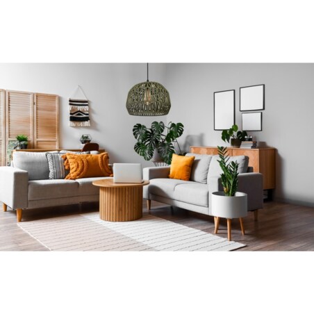 Lampa wisząca pleciona ciemno-zielona Boho APP1293-1CP