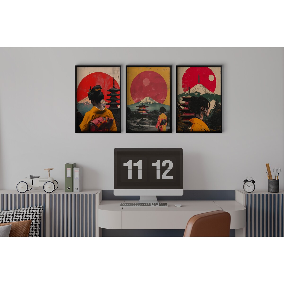 Plakaty Obrazy na ścianę ścienne do salonu sypialni ozdoba w Stylu Japandi