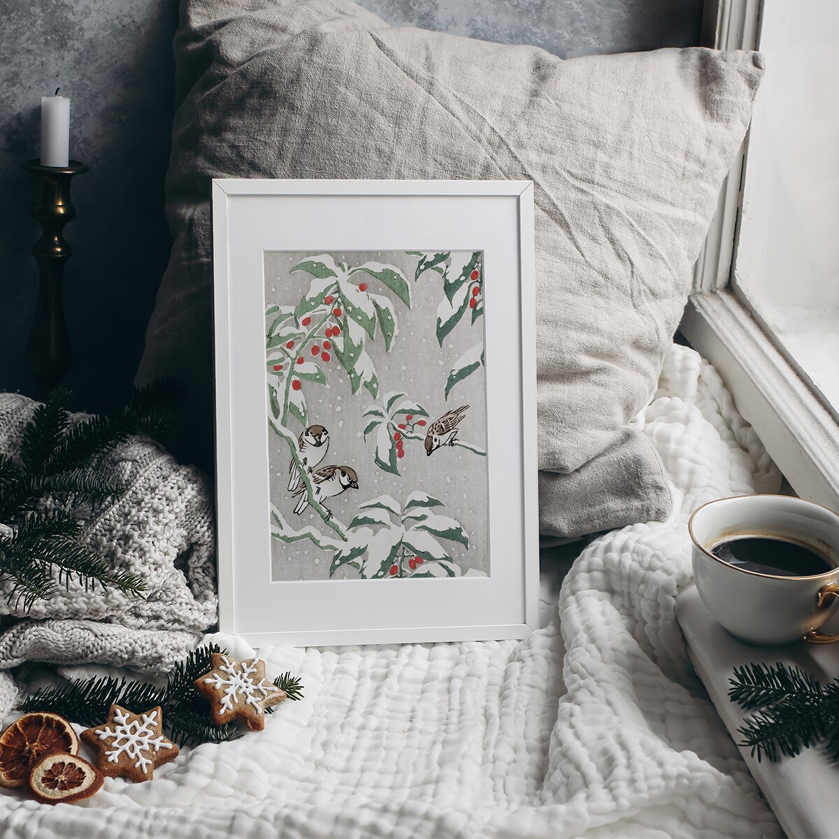 Plakat Wróble Zimą 21x30cm