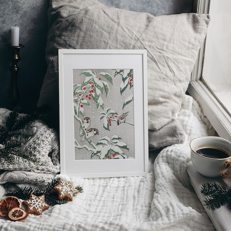 Plakat Wróble Zimą 21x30cm