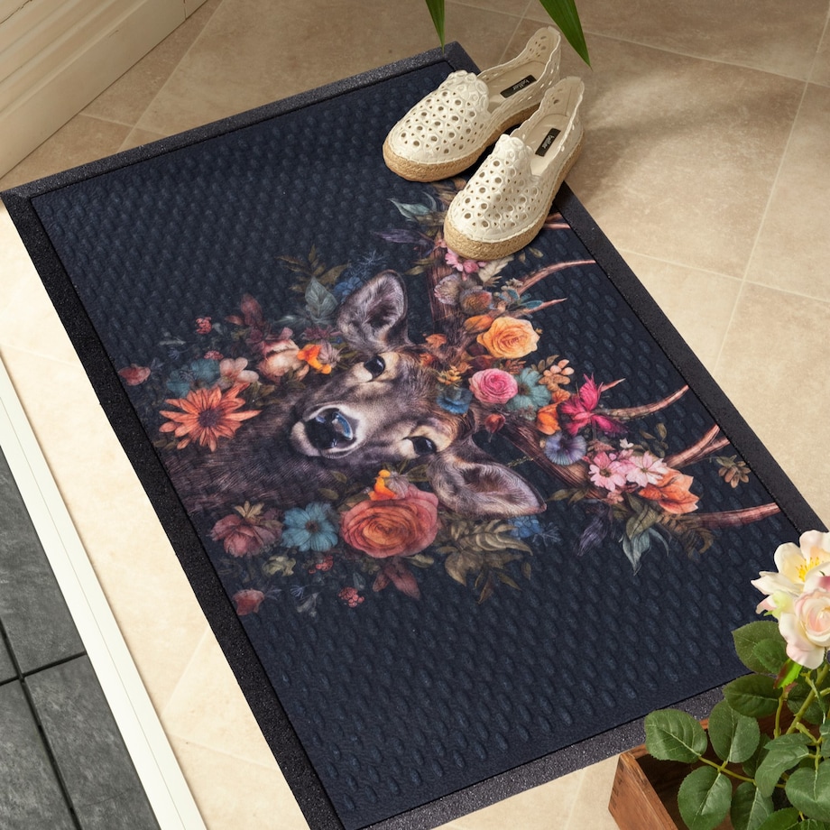 Wycieraczka wejściowa gumowa 45x75 cm Deer