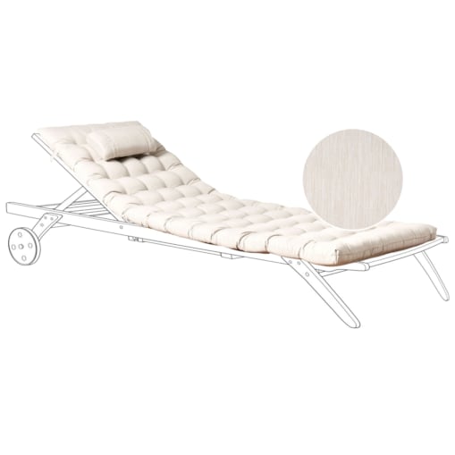 Poduszka na leżak ogrodowy CESANA PREMIUM Jasnobeżowy