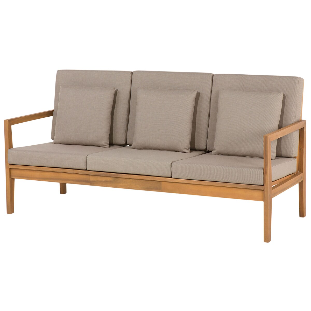 Zestaw ogrodowy z certyfikowanego drewna 7-osobowy szary PATAJA