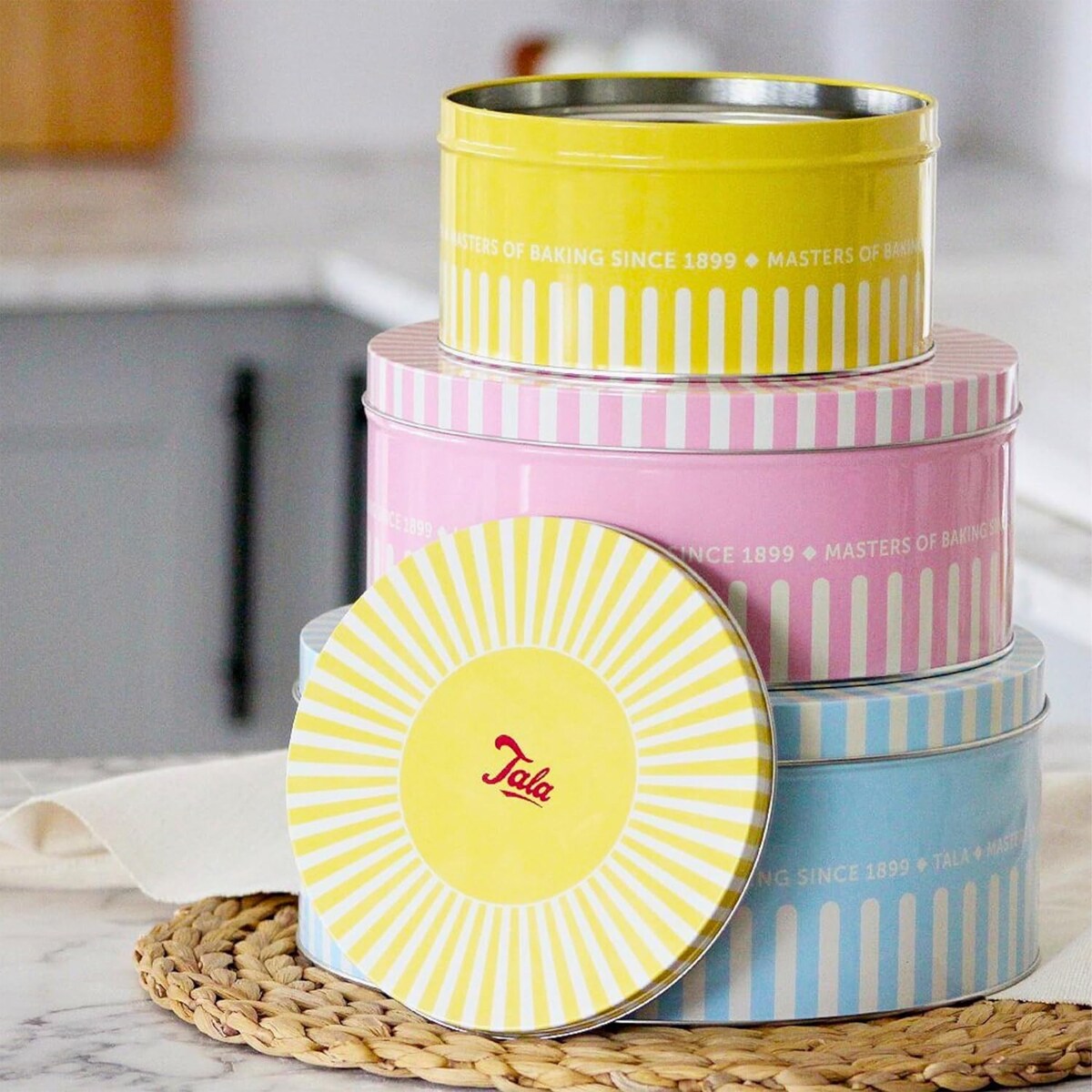 Tala puszki metalowe RETRO Elisabeth 3 szt.