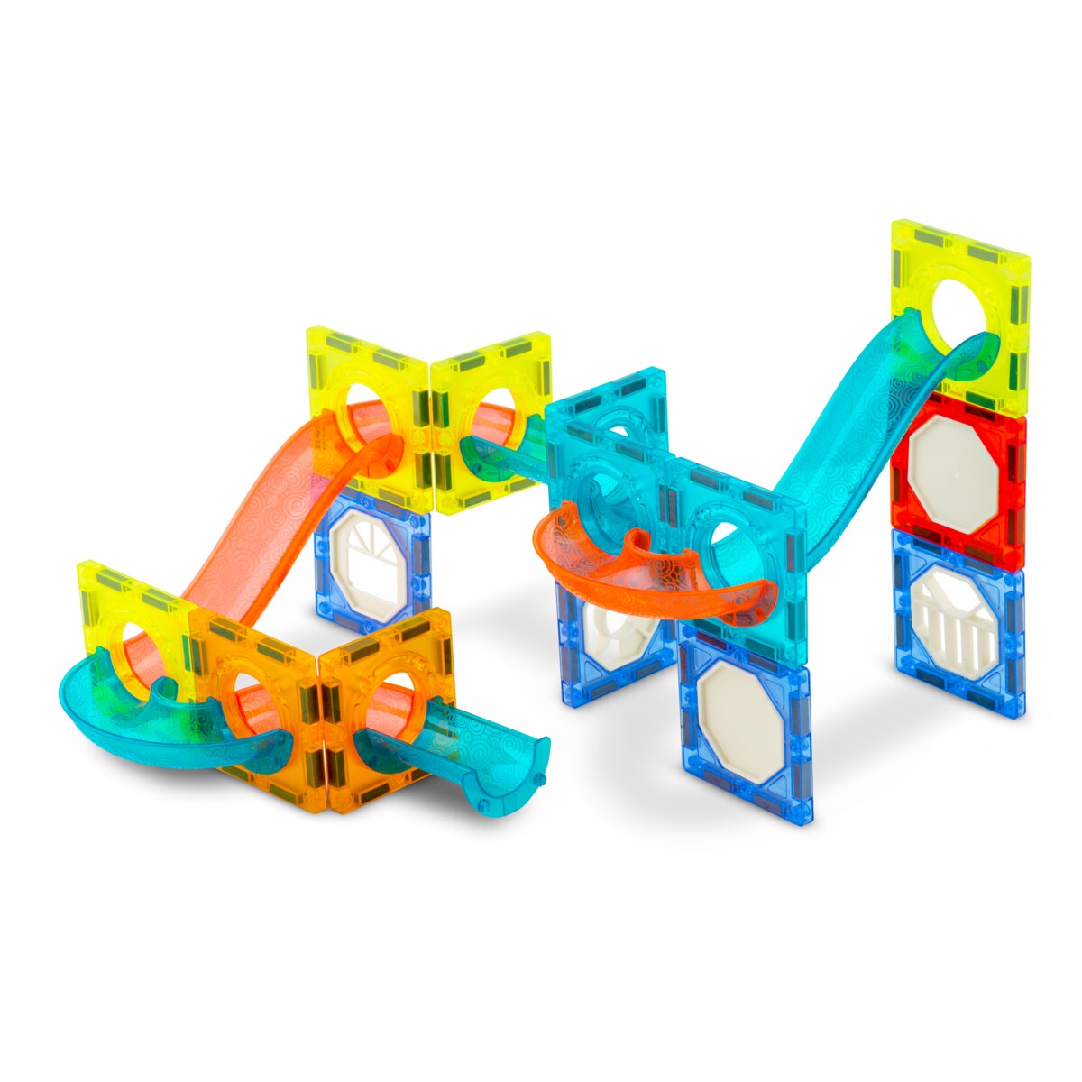 Klocki magnetyczne edukacyjne konstrukcyjne 3d Ricokids zestaw z naklejkami