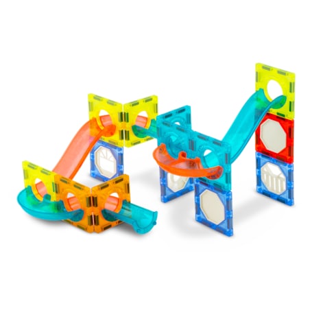 Klocki magnetyczne edukacyjne konstrukcyjne 3d Ricokids zestaw z naklejkami