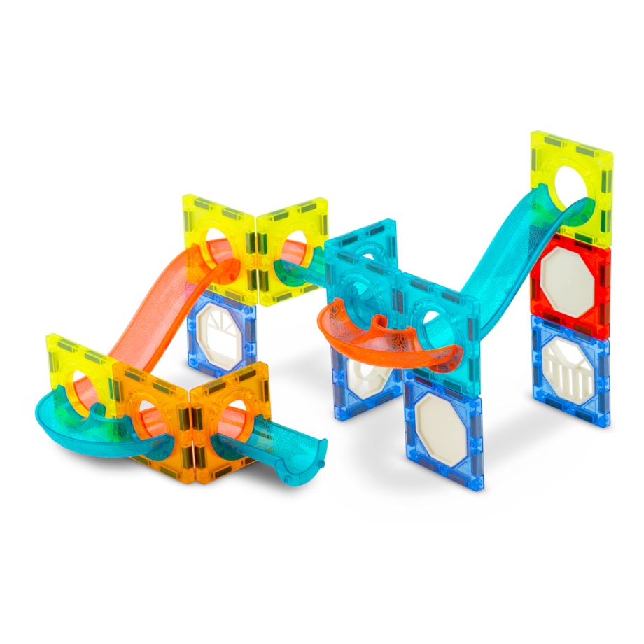 Klocki magnetyczne edukacyjne konstrukcyjne 3d Ricokids zestaw z naklejkami