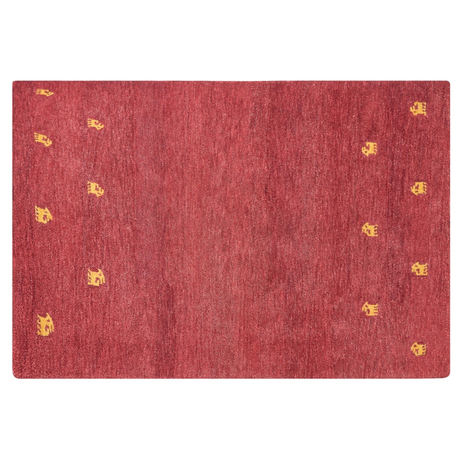 Dywan wełniany 140 x 200 cm czerwony YARALI