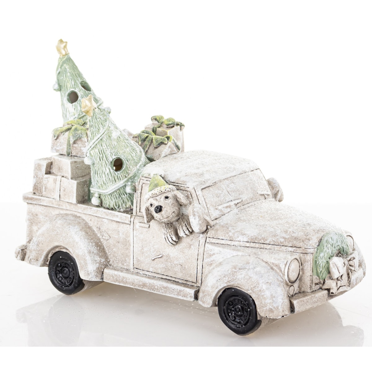 Dekoracja - samochód LED 10,5x15x8 cm CAMION-3 miś kierowcą