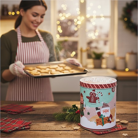 Puszka Na Pierniki Ciastka Boże Narodzenie 10X14 Cm Świąteczna Dekoracyjna Cukierki Słodycze