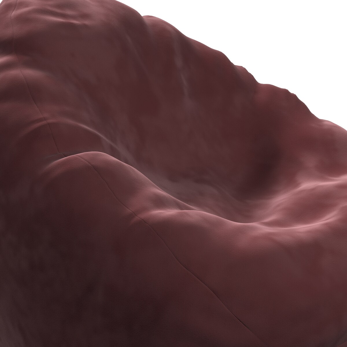 Worek do siedzenia Bowli, bordowy, Ø50 x 85 cm, Posh Velvet