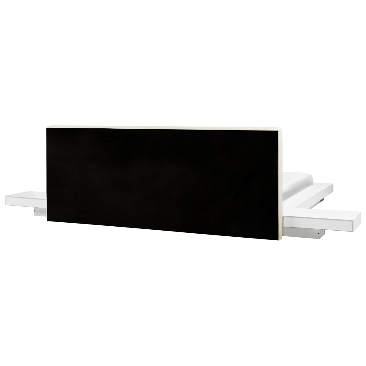 Łóżko z LED ekoskóra 180 x 200 cm białe ZEN