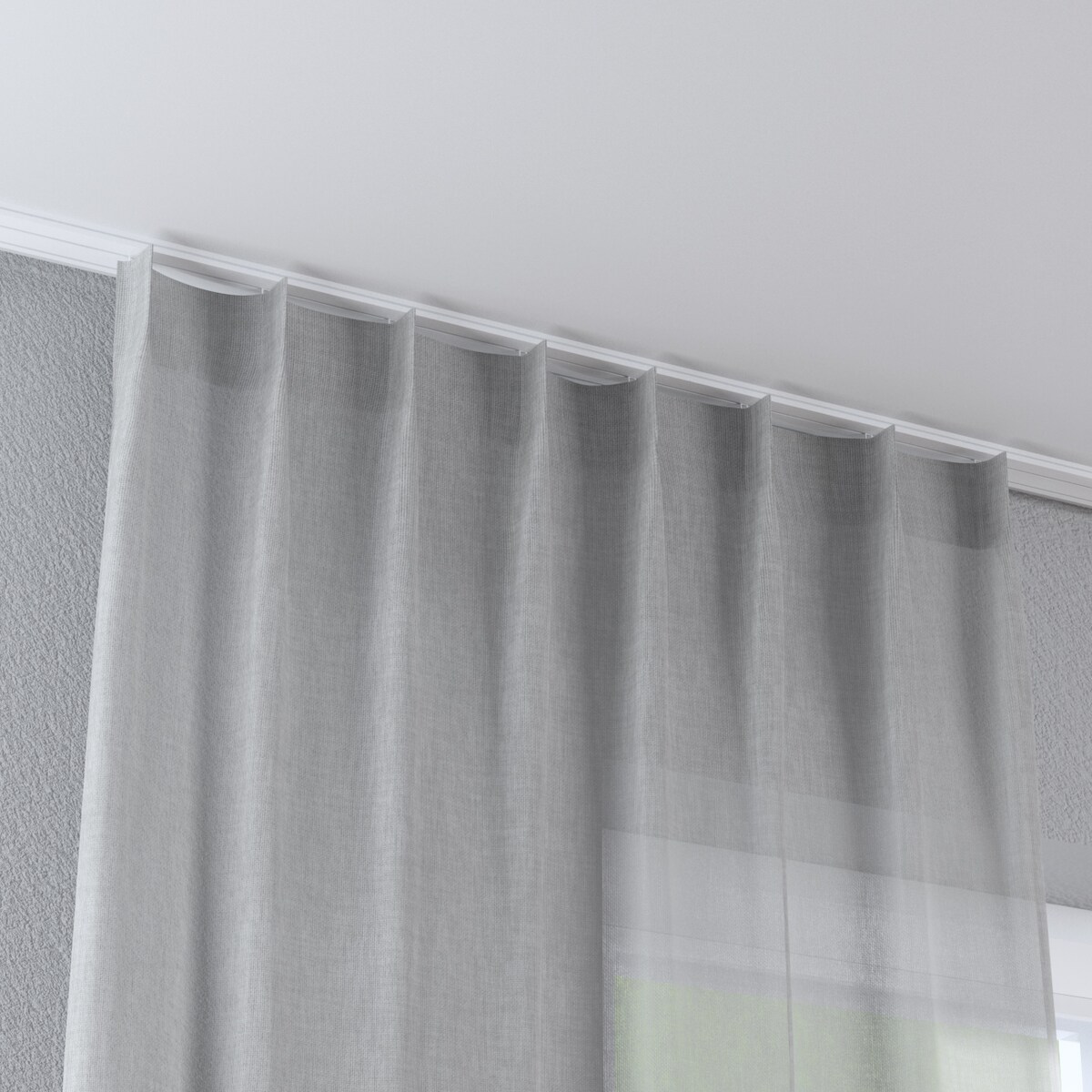 Zasłona na haczykach flex pojedynczych 130x245 gołębi szary