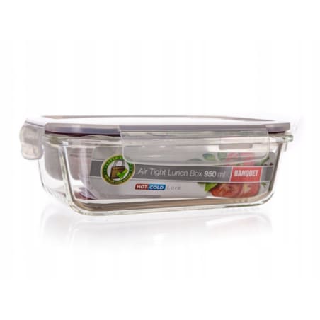 POJEMNIK SZKLANY DO żywności jedzenia lodówki szczelny 950 ml hermetyczny