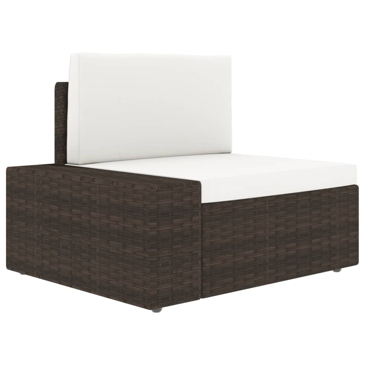 vidaXL Sofa modułowa 2-osobowa, rattan PE, brązowa