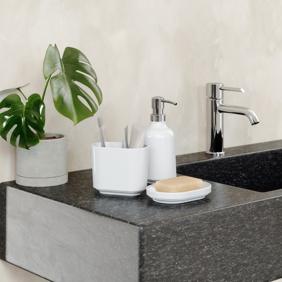 Dozownik do mydła biały Step, 384 ml, Umbra