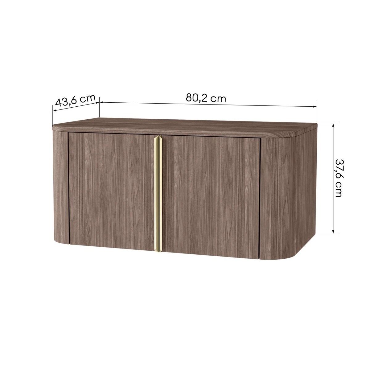 Komoda szafka łazienkowa pod umywalkę 37,6x80,2x43,6 cm POPS brązowa