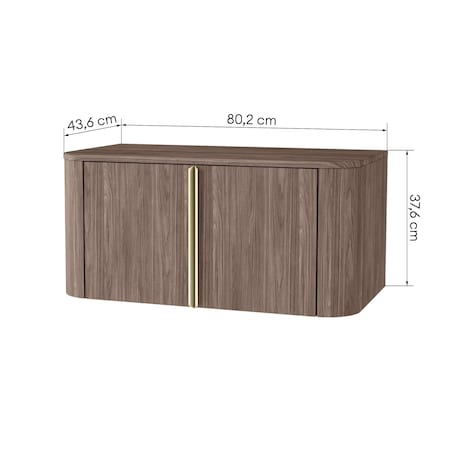 Komoda szafka łazienkowa pod umywalkę 37,6x80,2x43,6 cm POPS brązowa