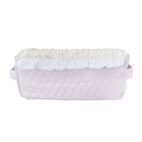 Pojemnik na pieluchy pikowany pudrowy