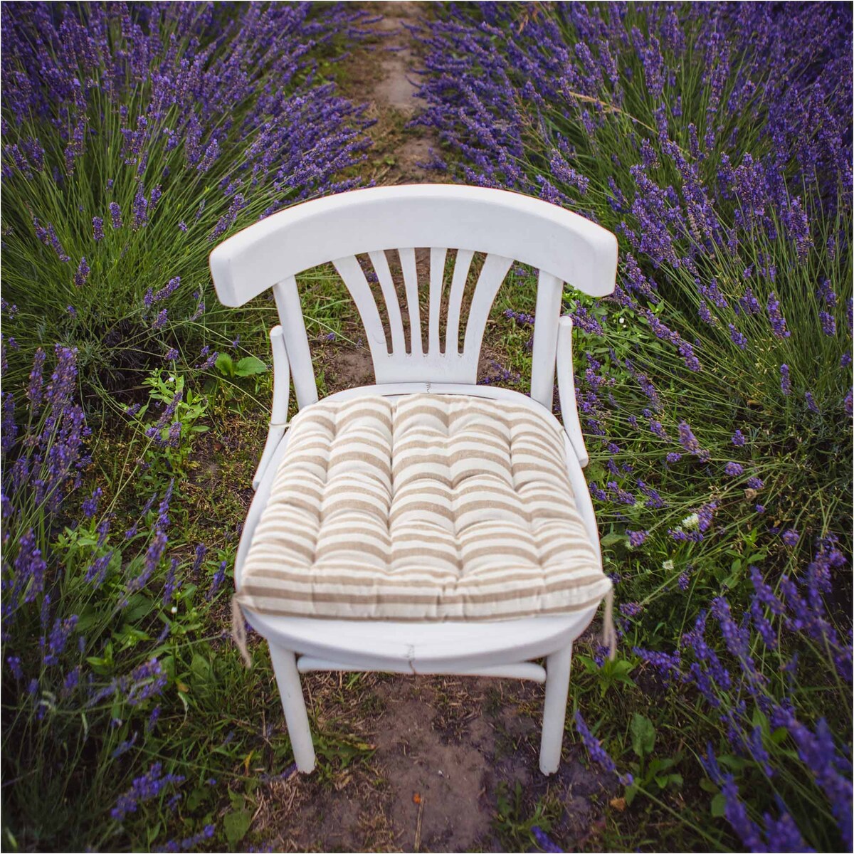 Poduszka Na Krzesło Ogrodowe Do Domu Na Taras 40X40 Cm Brązowe