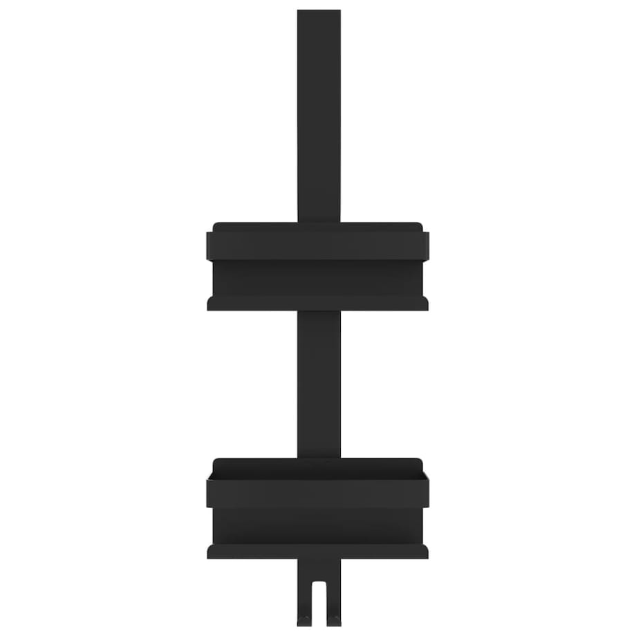 vidaXL Wiszący organizer prysznicowy, czarny mat, stal nierdzewna 304