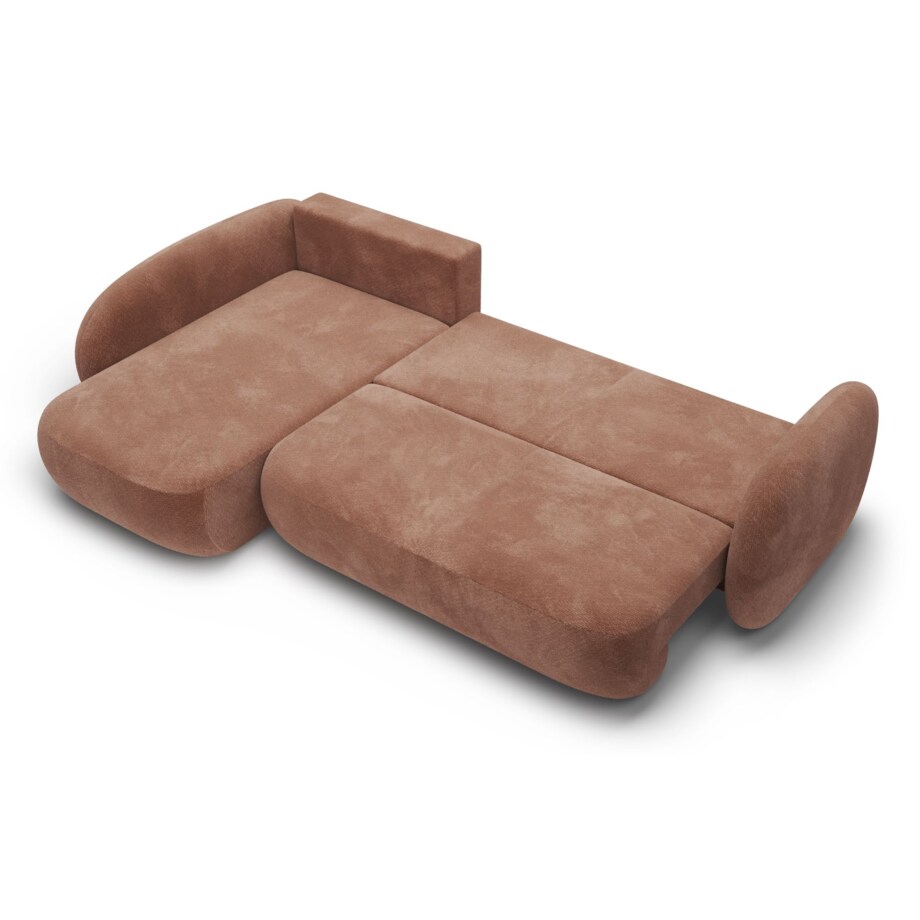 Nowoczesny Narożnik rozkładany OLIVIO II, lewy, brązowy