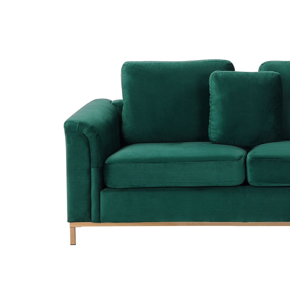 Narożnik welurowy lewostronny zielony OSLO