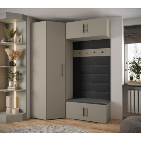 Garderoba do przedpokoju INOVA 3 Z21 kaszmir+czarny+manila18