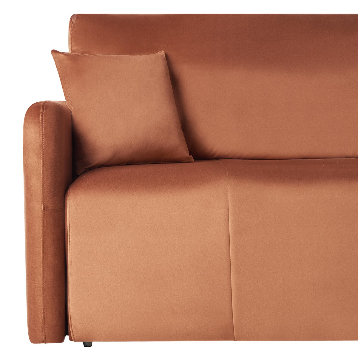 Sofa rozkładana dla 3 osób EGGE Welur Złoty brąz
