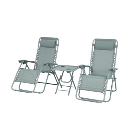 Zestaw leżaków ogrodowych zielonych z zieloną ramą