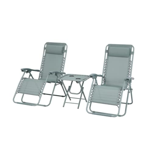 Zestaw leżaków ogrodowych zielonych z zieloną ramą