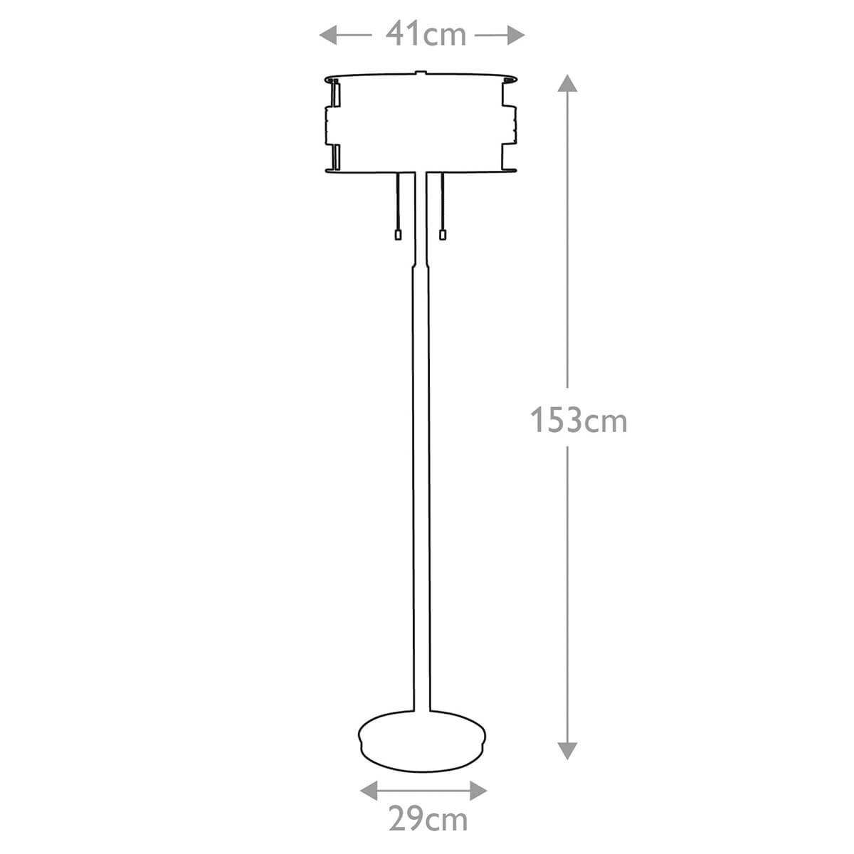 Lampa podłogowa Laguna QZ-LAGUNA-FL-A Quoizel klosz miedziany
