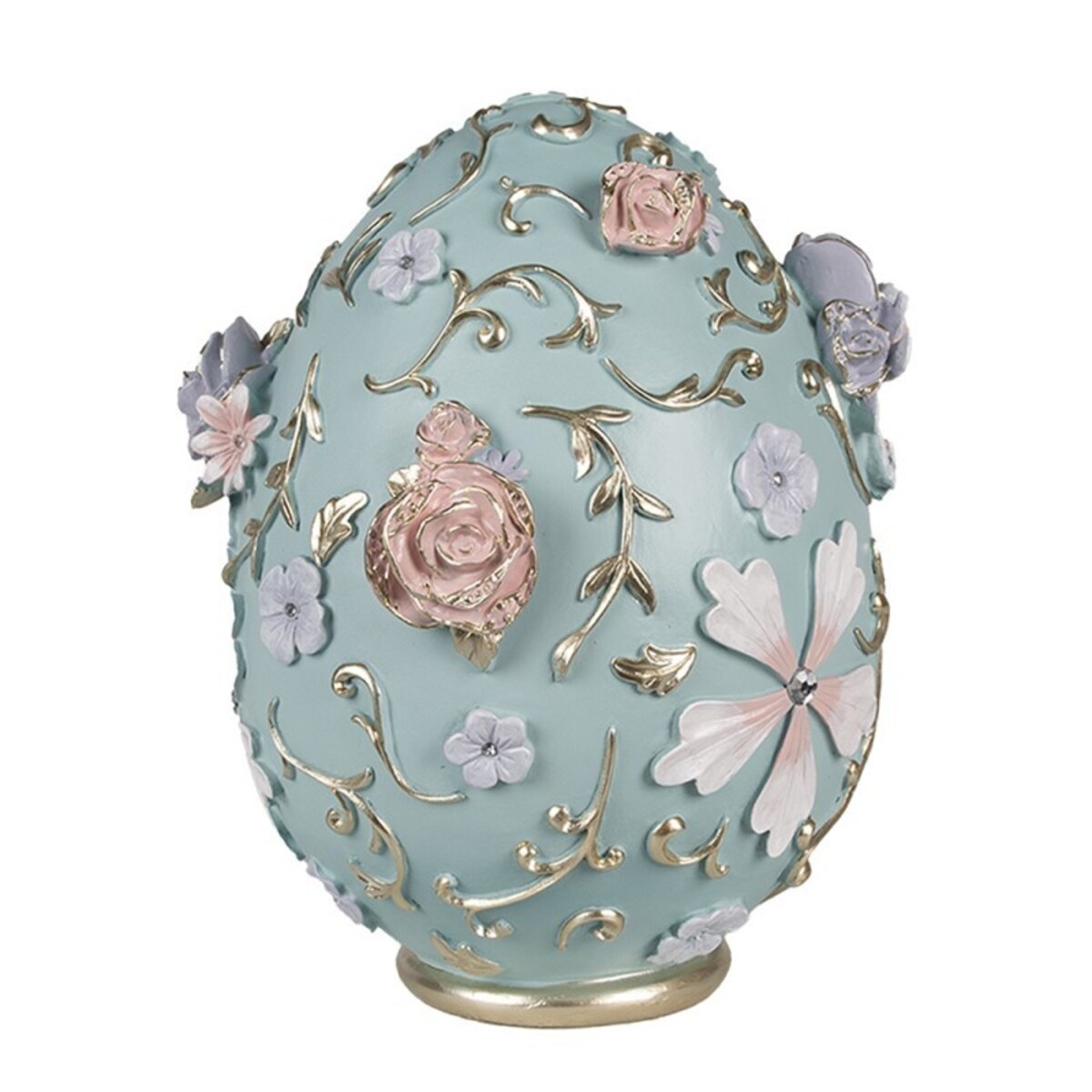 Dekoracja - jajko wielkanocne niebieskie 26 cm