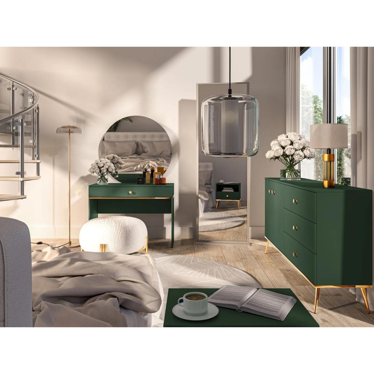 Toaletka GRIN zielona