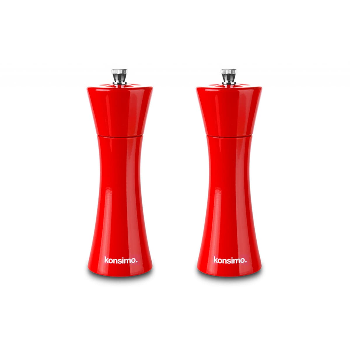 Konsimo SALPE Komplet dwóch młynków, 18 cm czerwony, czerwony