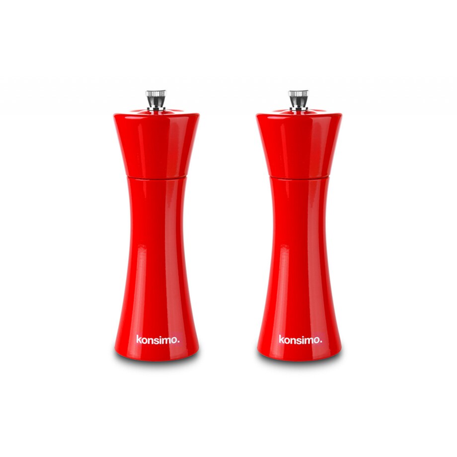 Konsimo SALPE Komplet dwóch młynków, 18 cm czerwony, czerwony