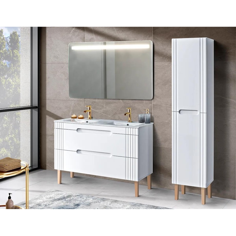 Szafka pod umywalkę FIJI WHITE 82 120cm biała