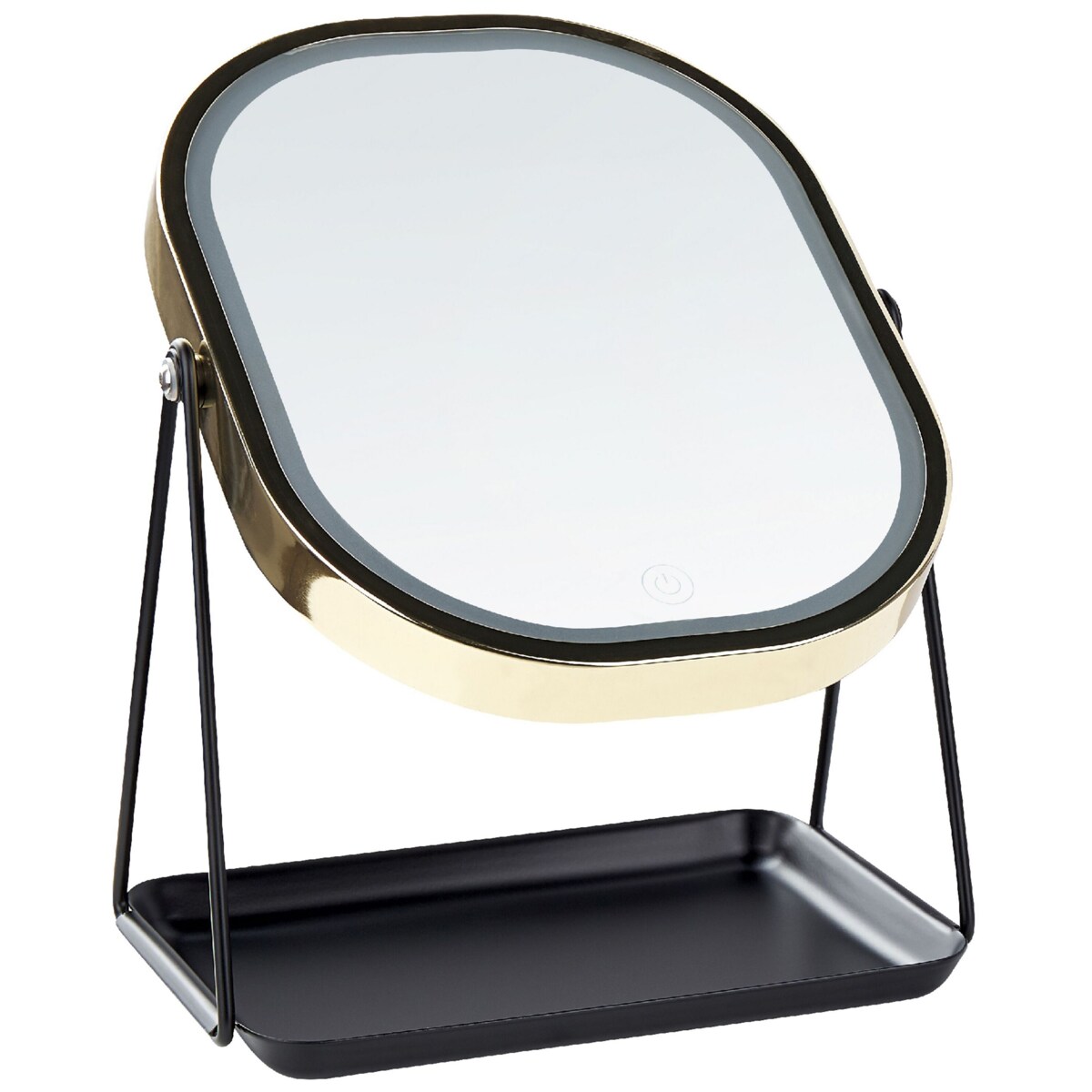 Lusterko kosmetyczne LED 20 x 22 cm złote DORDOGNE