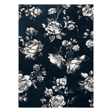 Dywan GNAB 60642734 Kwiaty róże granat / 140x200 cm