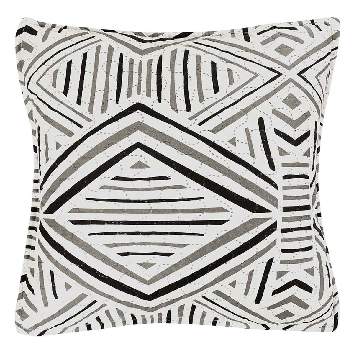 Poszewka na poduszkę 40x40 drukowana Tarik biało-czarna