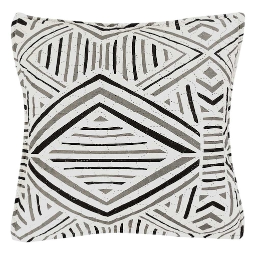 Poszewka na poduszkę 40x40 drukowana Tarik biało-czarna