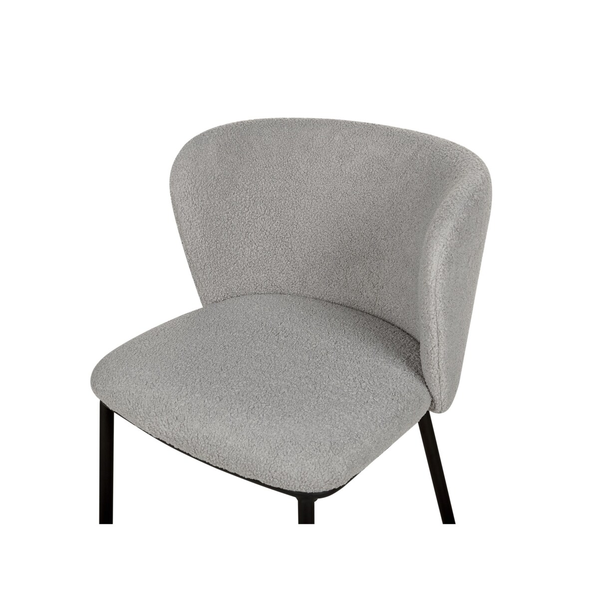 Zestaw 2 krzeseł do jadalni boucle szare MINA