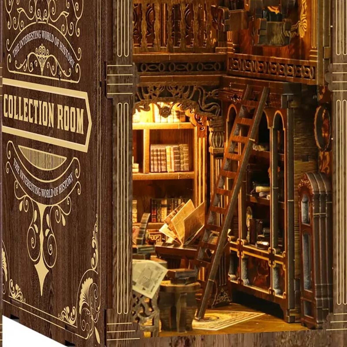 Miniaturowy domek Book Nook - Księga zaklęć ochronnych