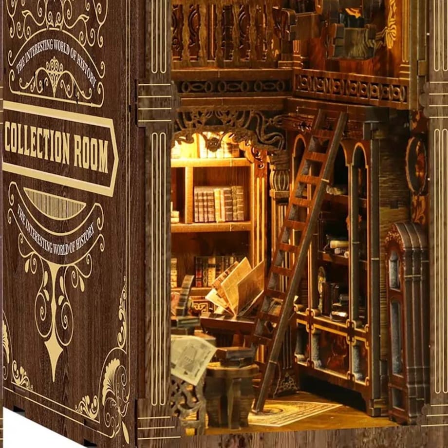 Miniaturowy domek Book Nook - Księga zaklęć ochronnych