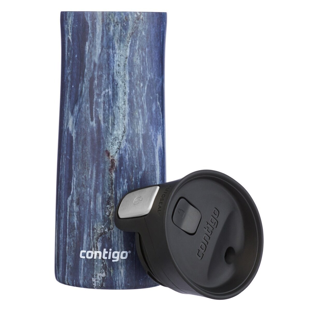 Zestaw kubków termicznych Contigo Pinnacle Couture 420ml - Blue Slate + Blonde Wood