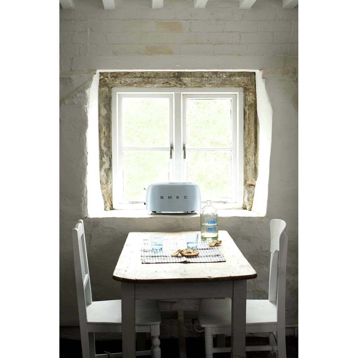 Toster na 4 kromki pastelowy błękit 50's Style, SMEG