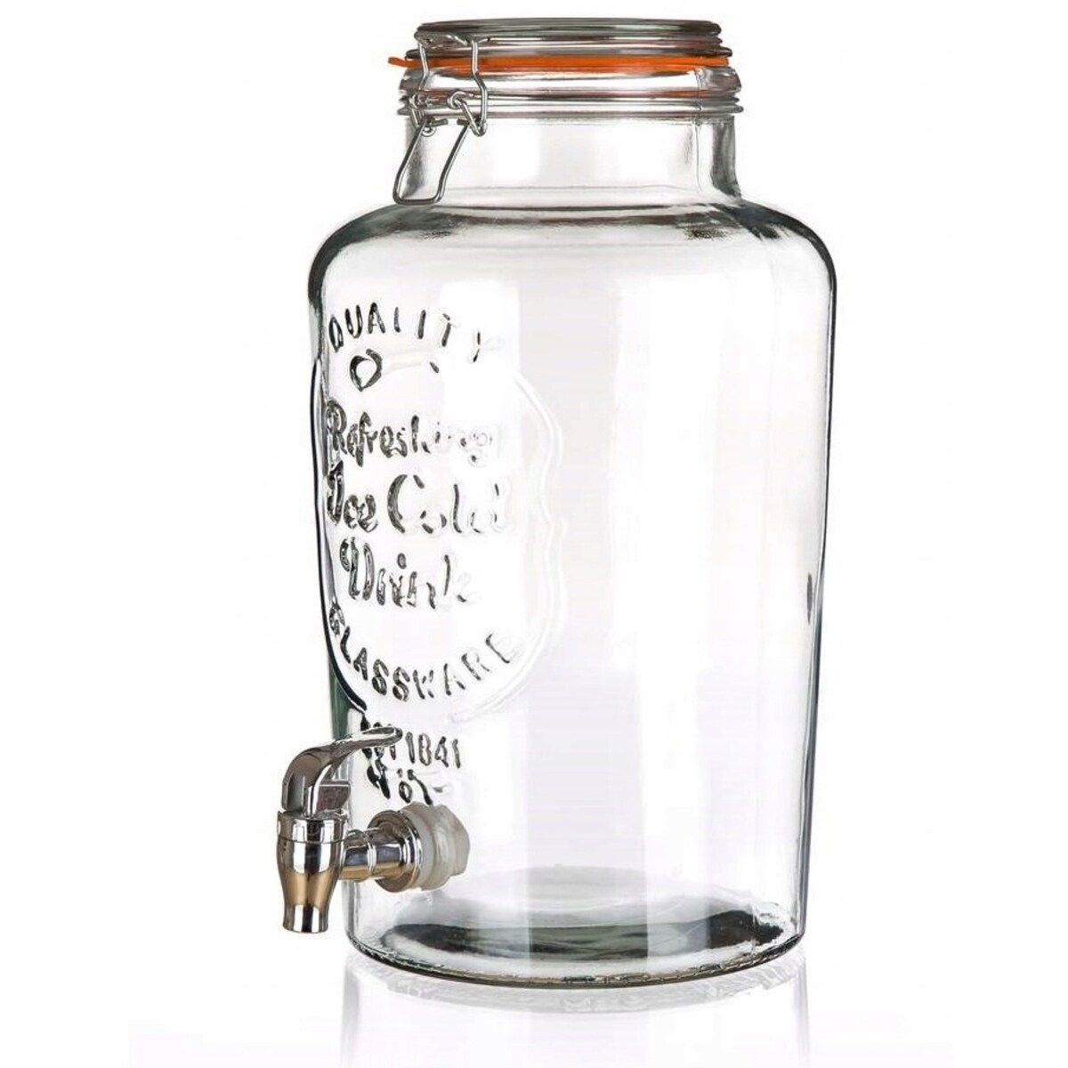 szklany SŁOIK z kranikiem NA NAPOJE lemoniadę 7 L duży do domu i ogrodu