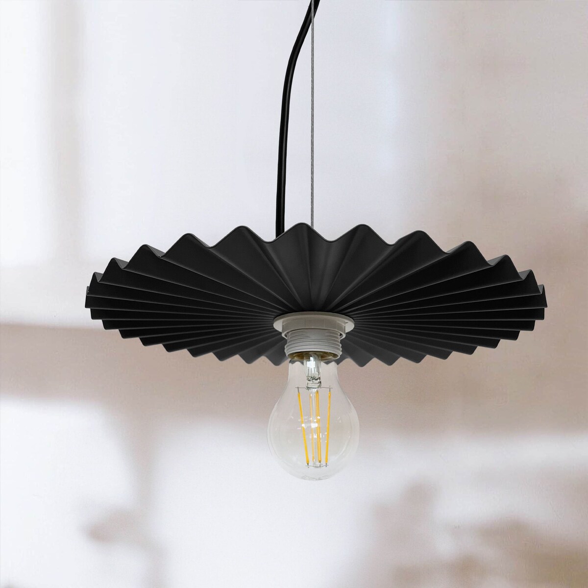 Lampa Sufitowa Wisząca App1452-1Cp 30Cm Czarny, Metal
