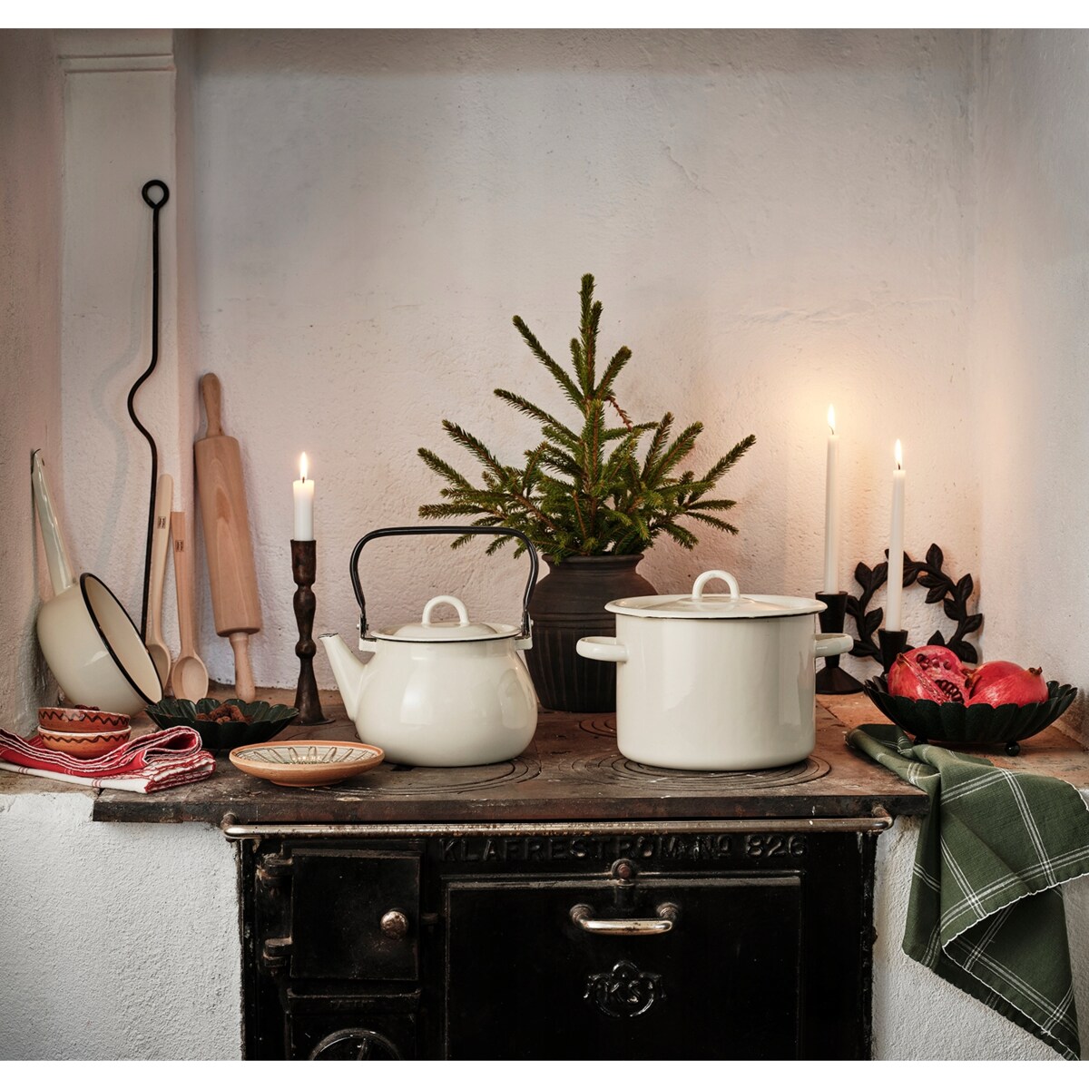 IMBRYK CZAJNIK DZBANEK EMALIOWANY NA GAZ INDUKCJA 2.5L BIAŁY TRADYCYJNY