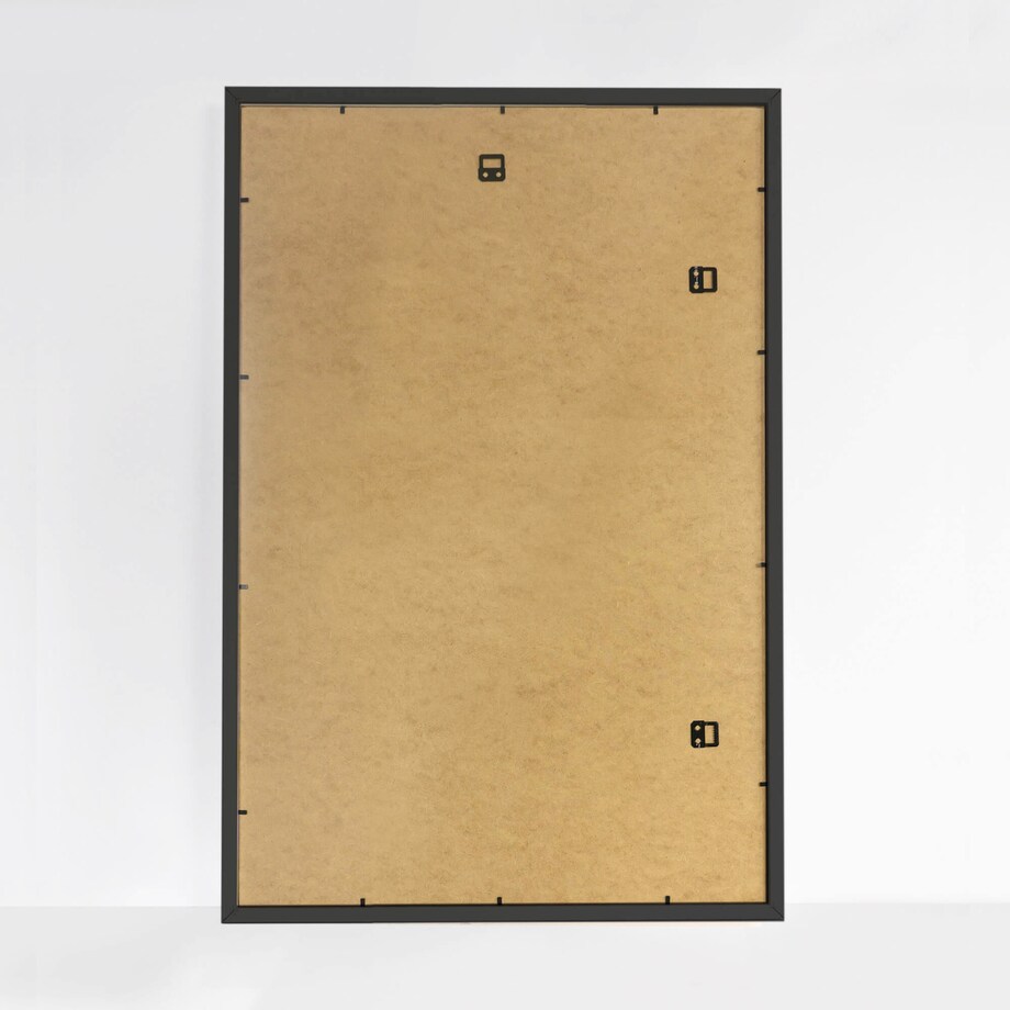 Ramka na zdjęcia 61x91,5 cm czarna rama MDF z plexi do powieszenia pion poziom klasyczna prostokątna ramka FRAMAI®